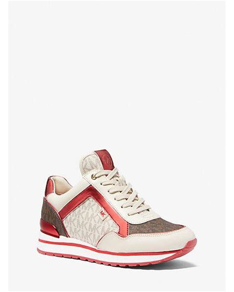 michael kors maddy trainer merlot|Maddy Signature Logo and Mesh Trainer .